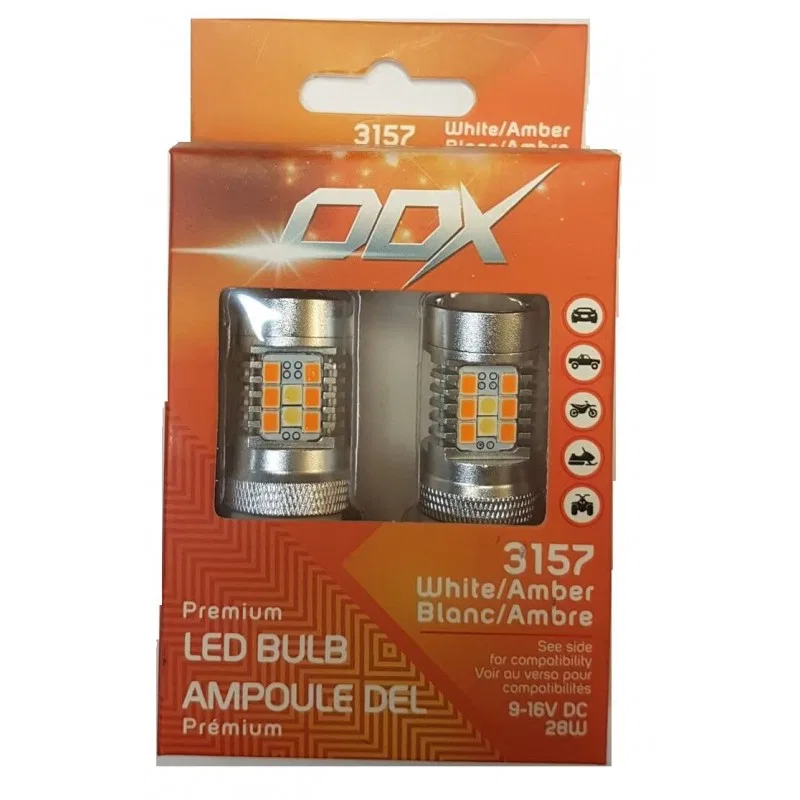 3157SWB-A – ODX Turn Signal Light Bulb - LED, 3157 LED Bulb Amber 9 To 32 Volt Set Of 2